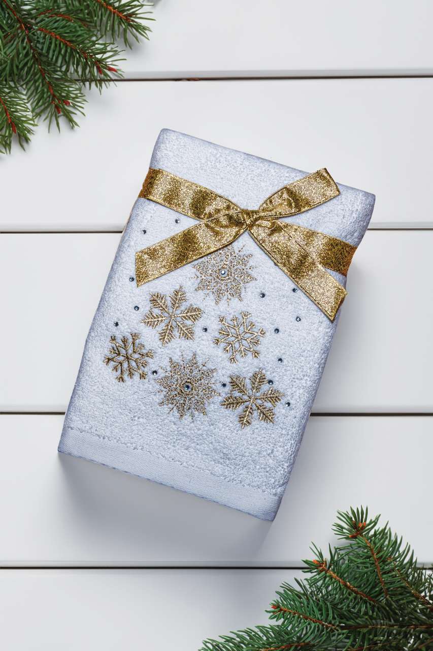 Olima OLIMA CHRISTMAS TOWEL - SNOWFLAKES I