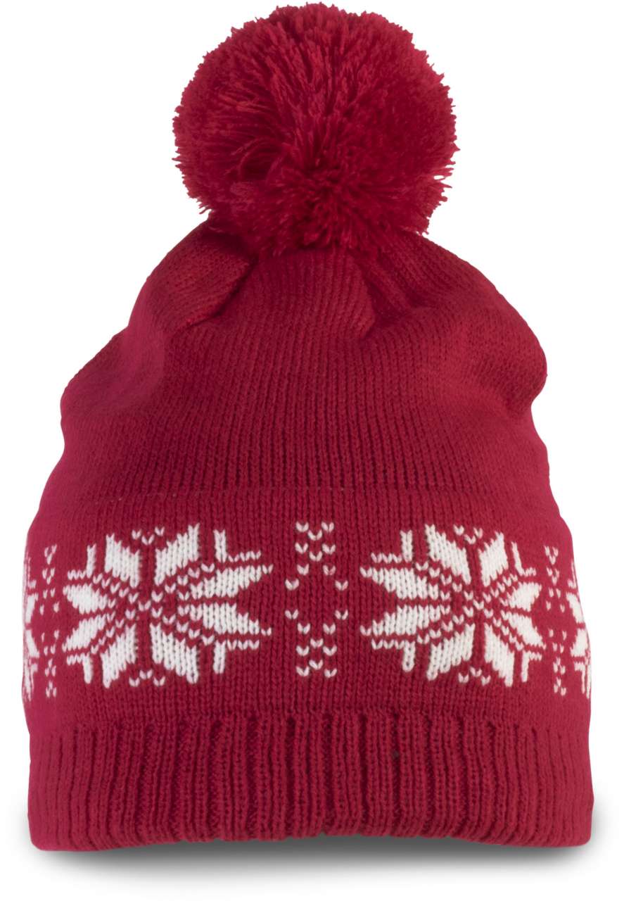 K-UP FAIR ISLE KNIT BEANIE